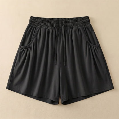 Plusock Relaxed Drawstring Lounge Shorts - Black - 4XL - image 2