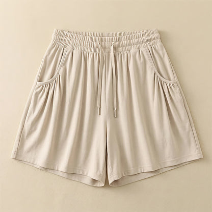 Plusock Relaxed Drawstring Lounge Shorts - Khaki - 4XL - image 1