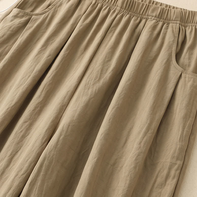 Plusock Adjustable Drawstring Elastic Waist Wide Leg Pants - image 3