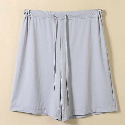 Plusock Ice Silk Drawstring Lounge Shorts - Grey - 2XL - image 4
