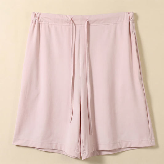 Plusock Ice Silk Drawstring Lounge Shorts - Pink - 2XL - image 0