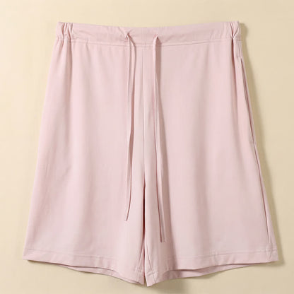 Plusock Ice Silk Drawstring Lounge Shorts - Pink - 2XL - image 0