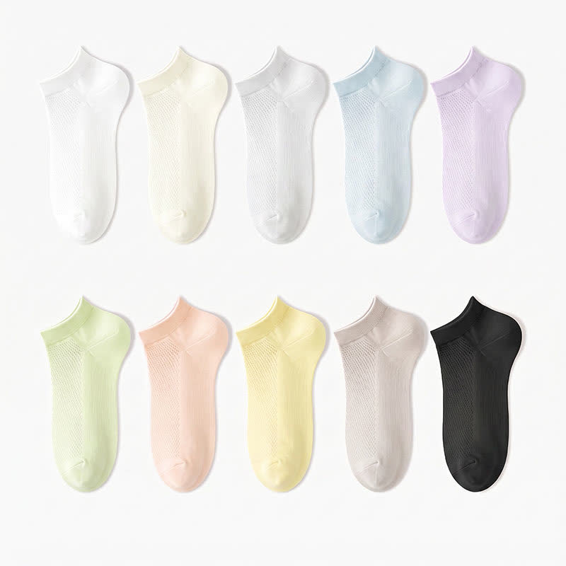 Plusock Breathable Mesh Ankle Socks(10 Pairs) - image 15