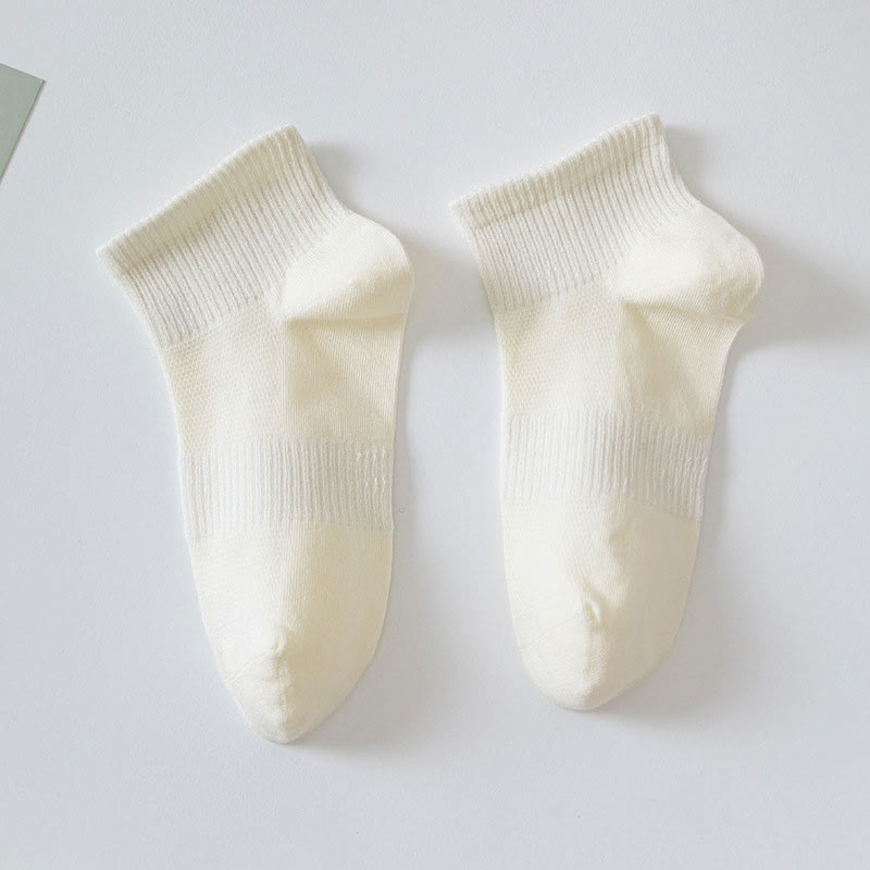 Plusock Soft Cotton Ankle Socks(7 Pairs) - Beige - EU36-42(US3-8.5) - image 5