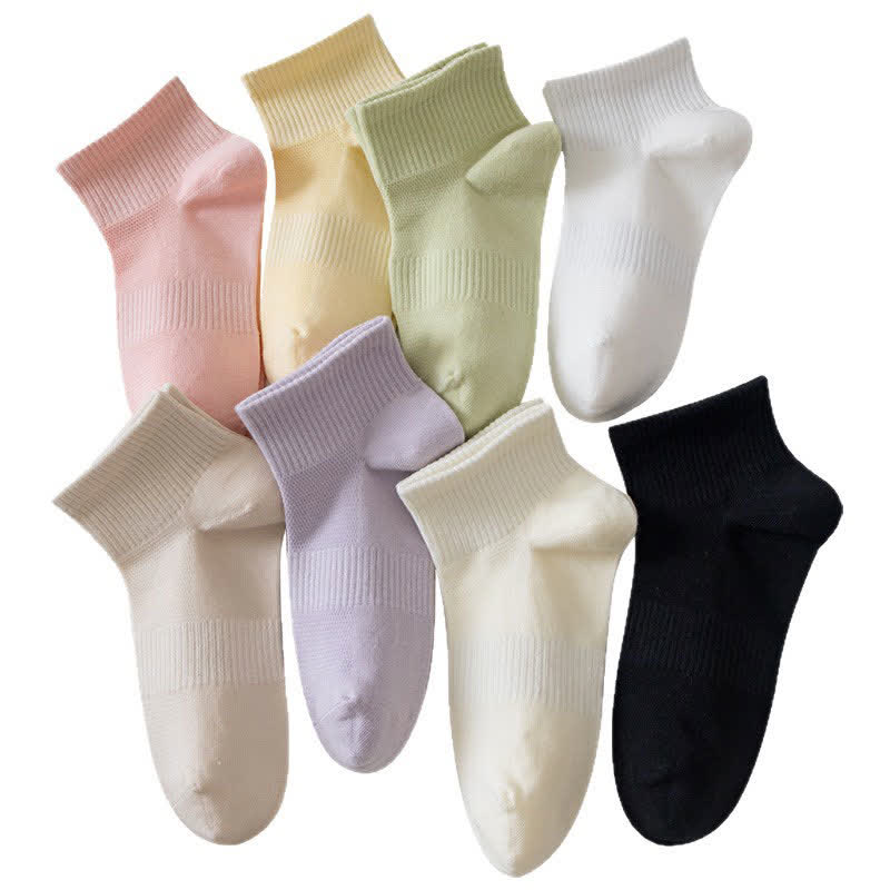 Plusock Soft Cotton Ankle Socks(7 Pairs) - Multicolor - EU36-42(US3-8.5) - image 10