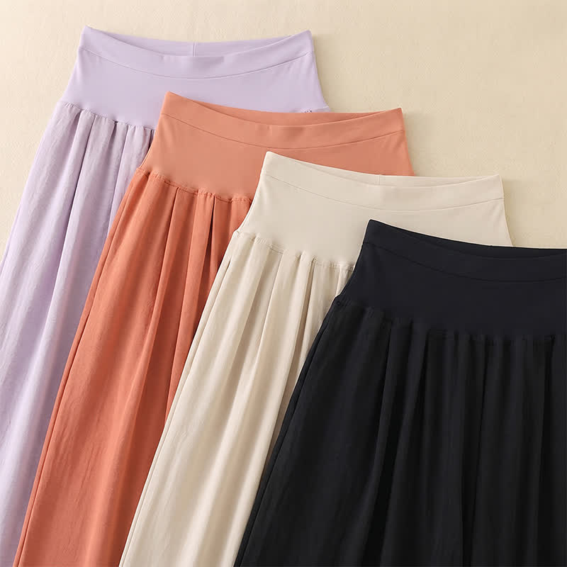 Plusock High Waist Draped Wide Leg Pants - image 8