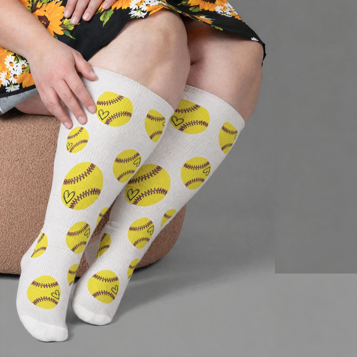 Plusock Plus Size Baseball Bow Ribbed Compression Socks - White(1 Pair) - 4XL - image 2