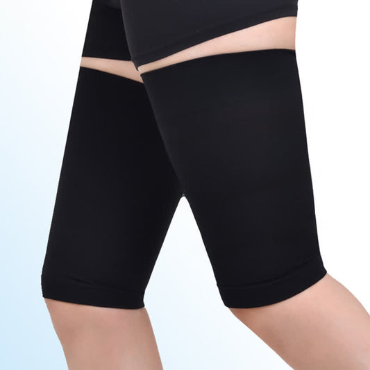 Plusock Seamless Anti Chafe Thigh Compression Sleeves - Black - 2XL - image 0