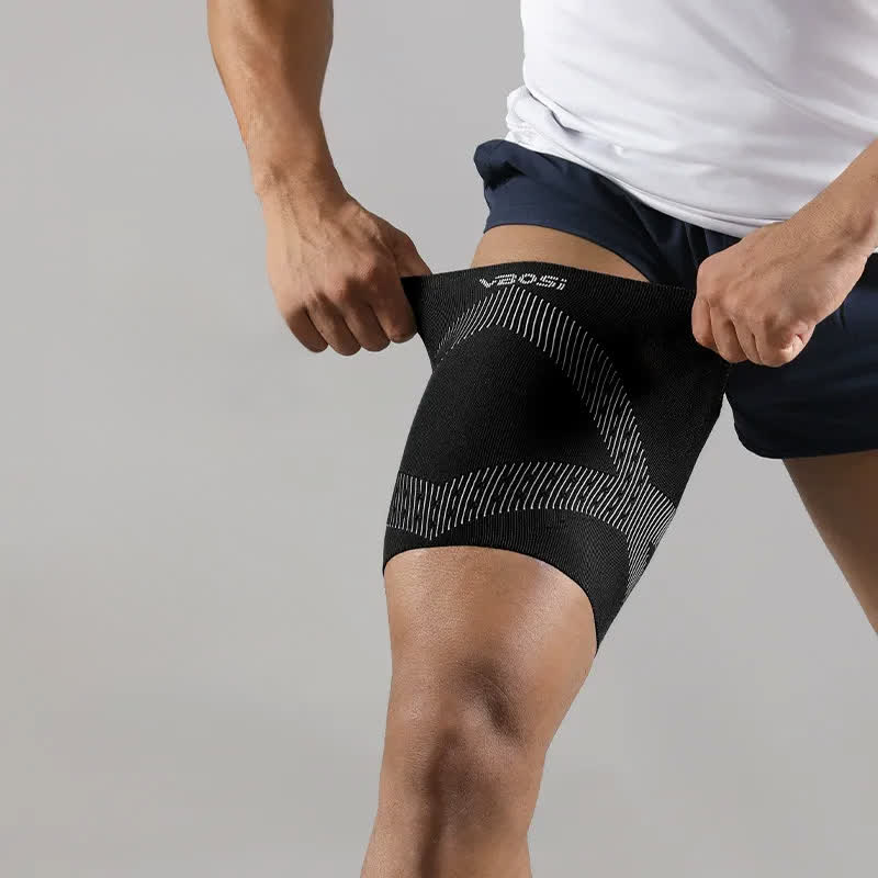 Plusock Seamless Performance Thigh Compression Sleeve - Black - XL - image 0