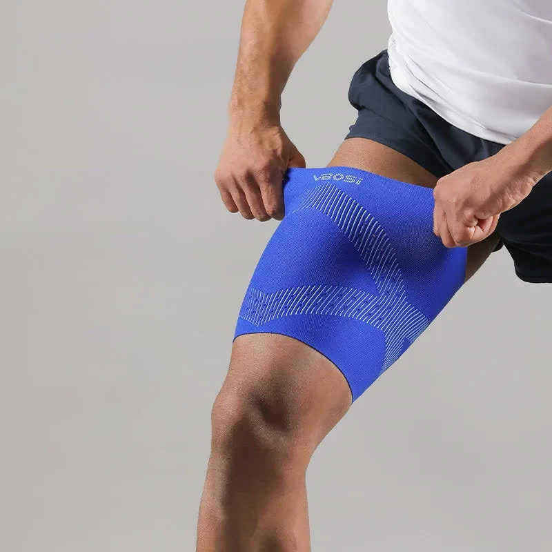 Plusock Seamless Performance Thigh Compression Sleeve - Blue - XL - image 3