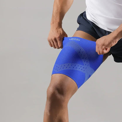 Plusock Seamless Performance Thigh Compression Sleeve - Blue - XL - image 3