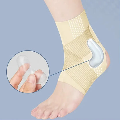 Plusock Breathable Knit Stability Compression Ankle Brace - Nude - 2XL - image 2