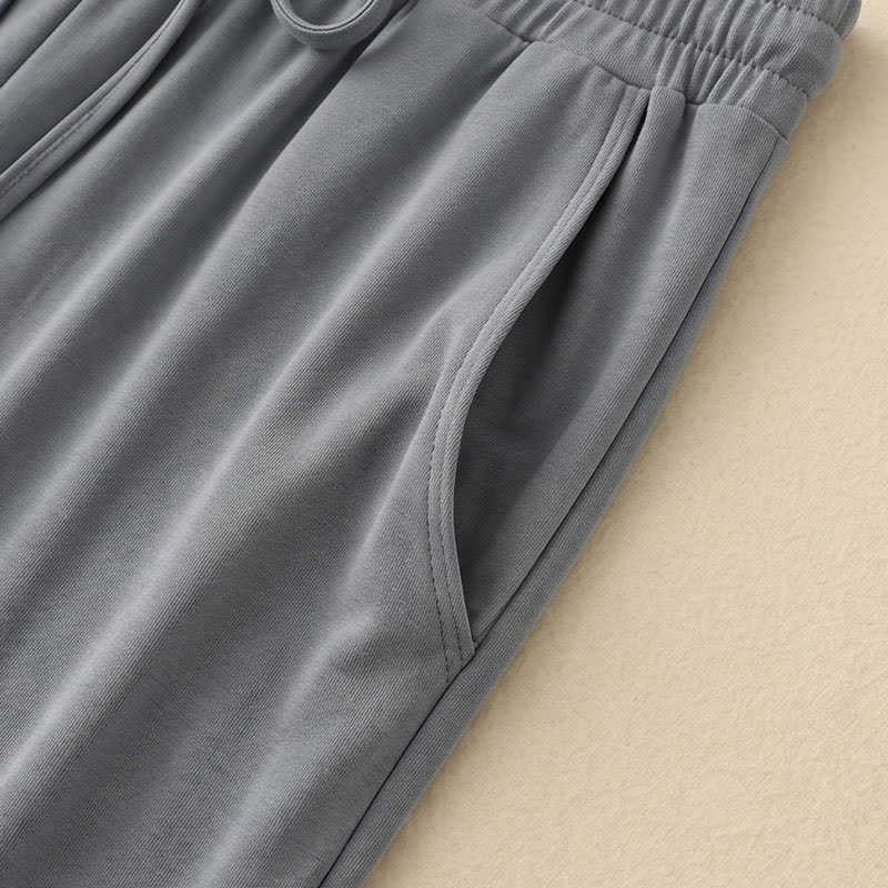Plusock Drawstring Elastic Waist Wide Leg Lounge Pants - image 27