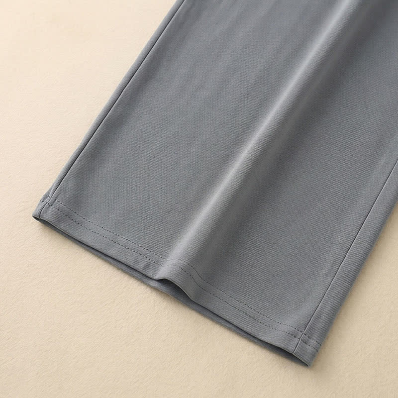 Plusock Drawstring Elastic Waist Wide Leg Lounge Pants - image 10