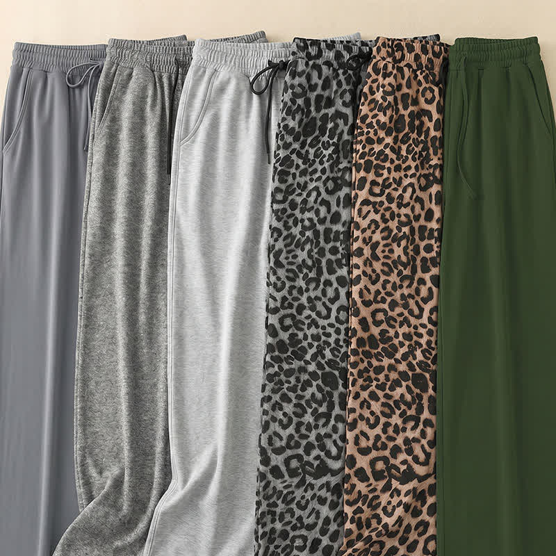 Plusock Drawstring Elastic Waist Wide Leg Lounge Pants - image 7