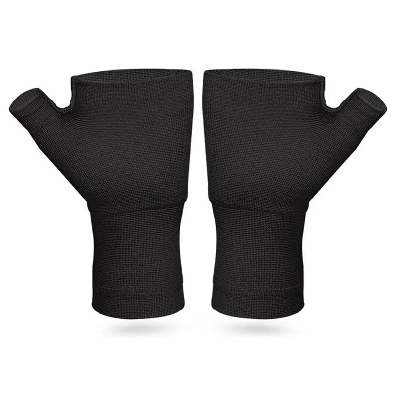 Plusock Open Finger Wrist Sleeves - Black - L - image 4