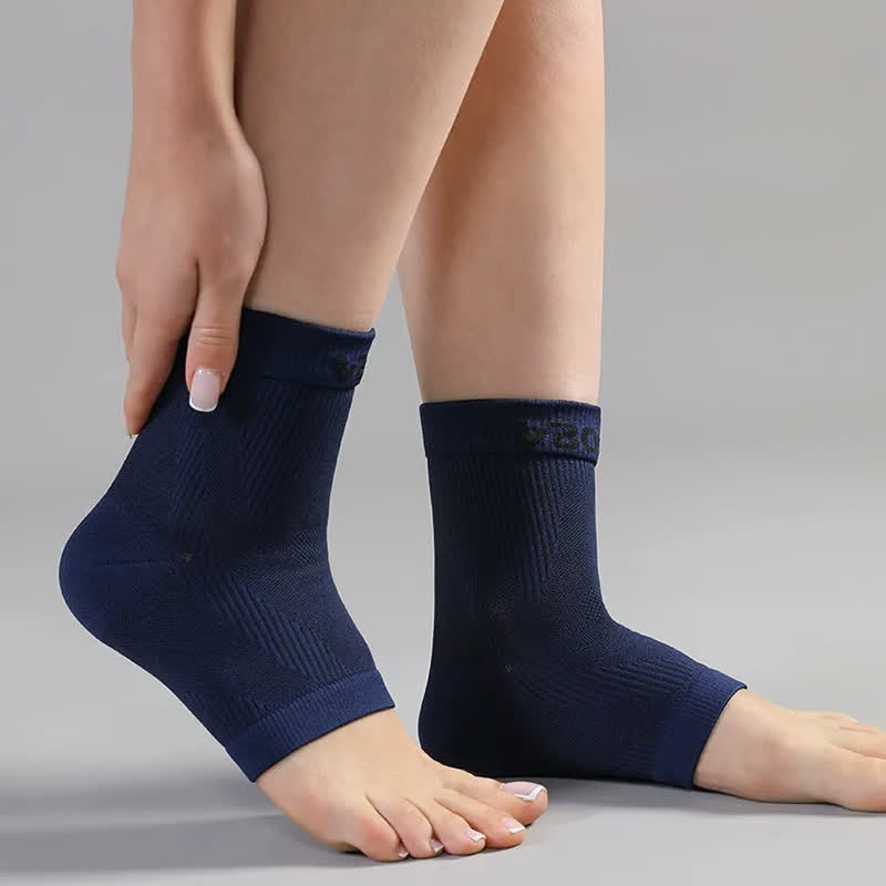 Plusock Open Toe Compression Ankle Brace - Blue - XL - image 0