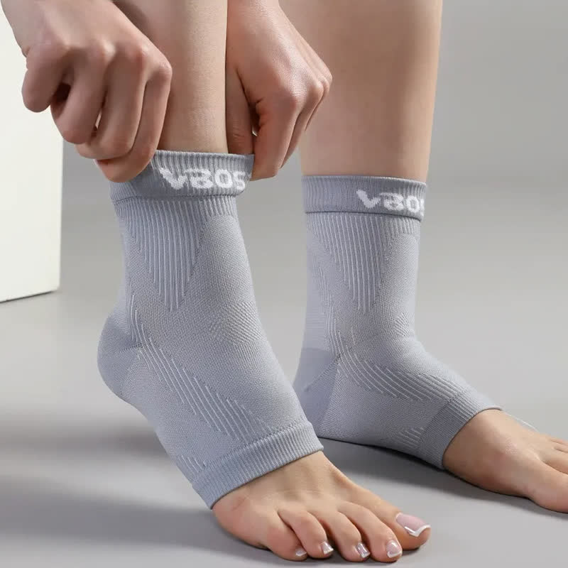Plusock Open Toe Compression Ankle Brace - Grey - XL - image 2