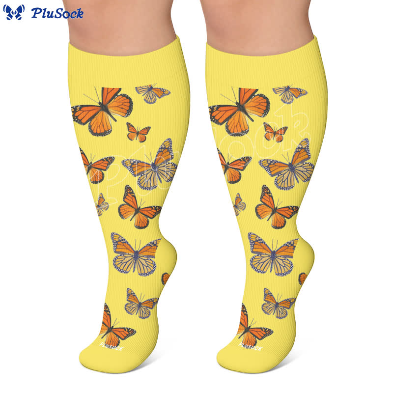Plusock Plus Size Sweet Butterfly Compression Socks - image 6