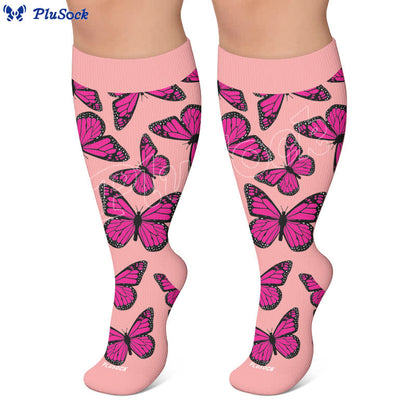 Plusock Plus Size Sweet Butterfly Compression Socks - image 7