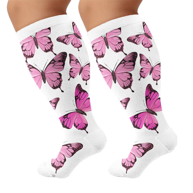 Plusock Plus Size Sweet Butterfly Compression Socks - image 8