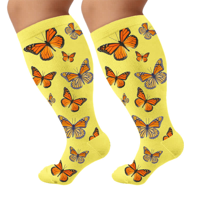Plusock Plus Size Sweet Butterfly Compression Socks - image 9