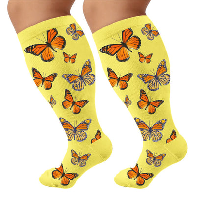 Plusock Plus Size Sweet Butterfly Compression Socks - image 9