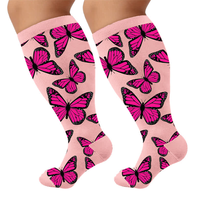 Plusock Plus Size Sweet Butterfly Compression Socks - image 10