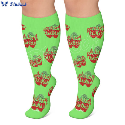 Plusock Plus Size Dripping Lips Compression Socks - image 6