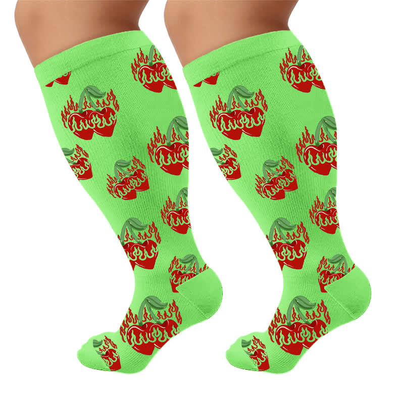 Plusock Plus Size Dripping Lips Compression Socks - image 9