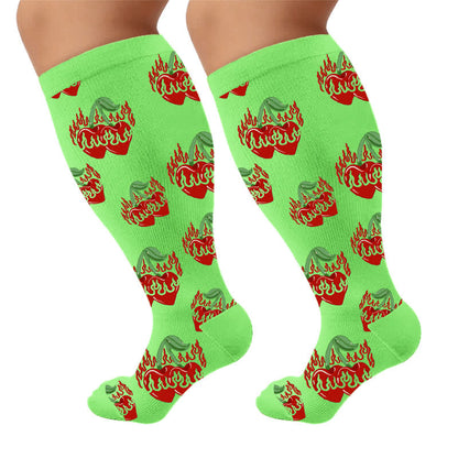 Plusock Plus Size Dripping Lips Compression Socks - image 9
