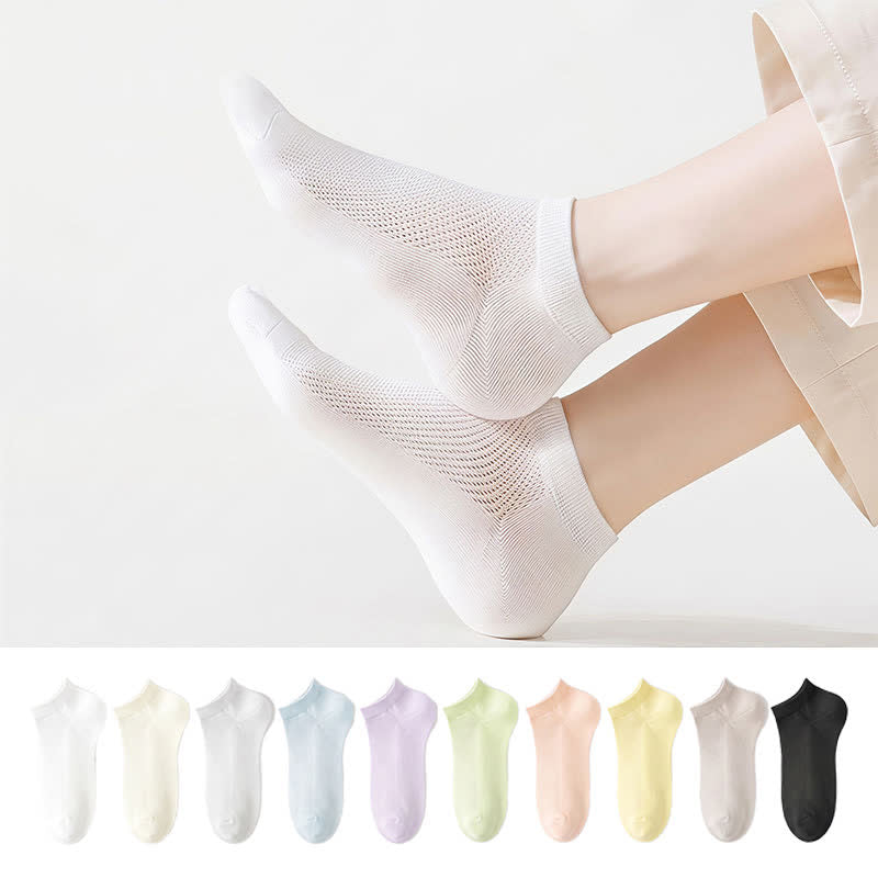 Plusock Breathable Mesh Ankle Socks(10 Pairs) - Multicolor - EU35-42(US2-8.5) - image 0