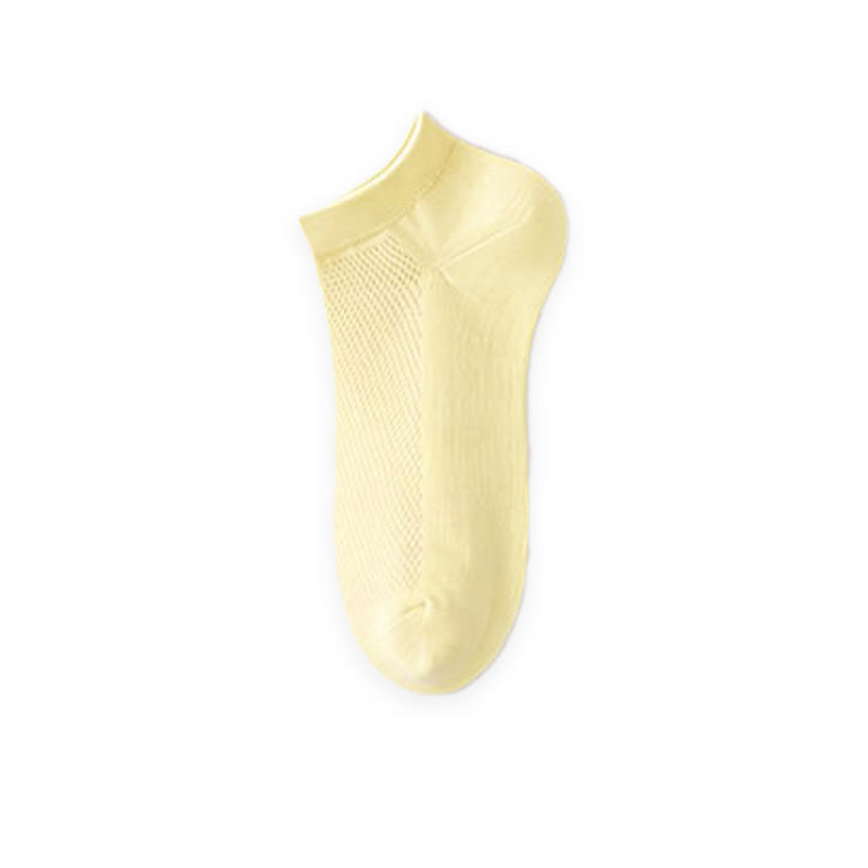 Plusock Breathable Mesh Ankle Socks(10 Pairs) - Yellow - EU35-42(US2-8.5) - image 8