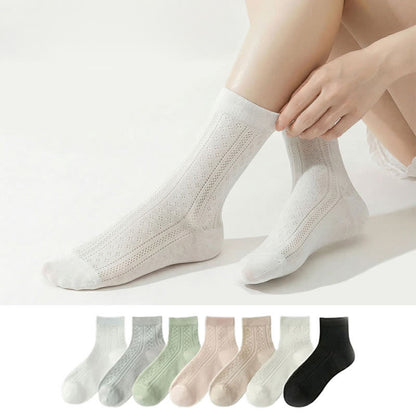 Plusock Breathable Air Mesh Quarter Socks(7 Pairs) - Multicolor - EU36-40(US3-7) - image 0