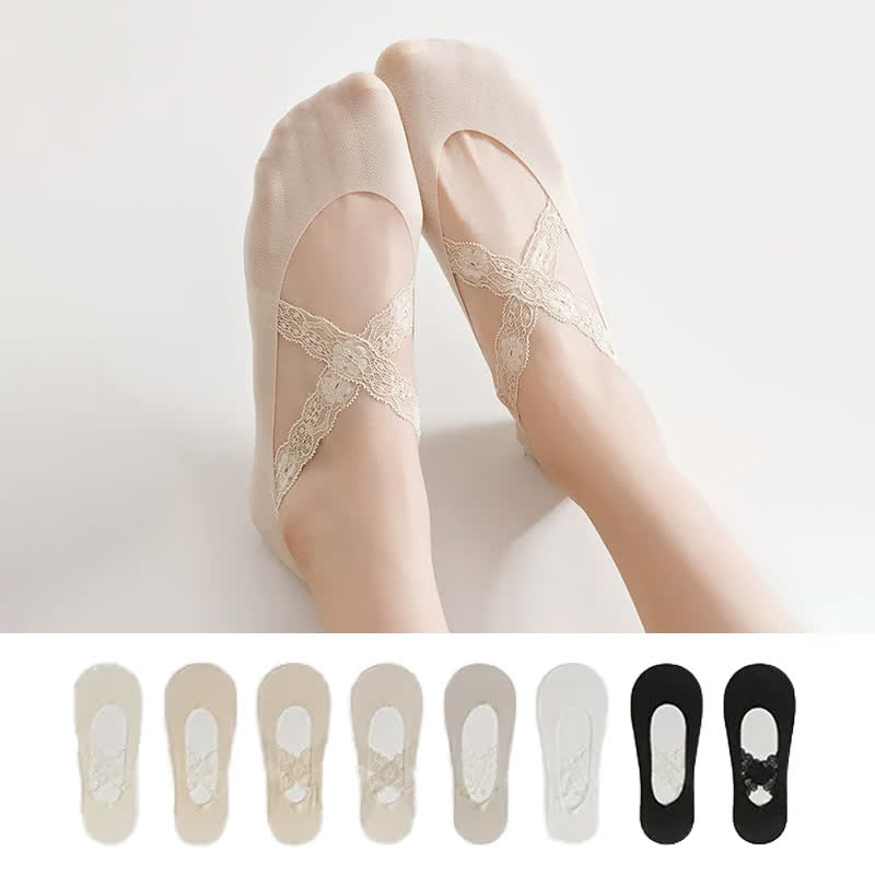 Plusock Lace No Show Breathable No Show Socks(3 Pairs) - image 0