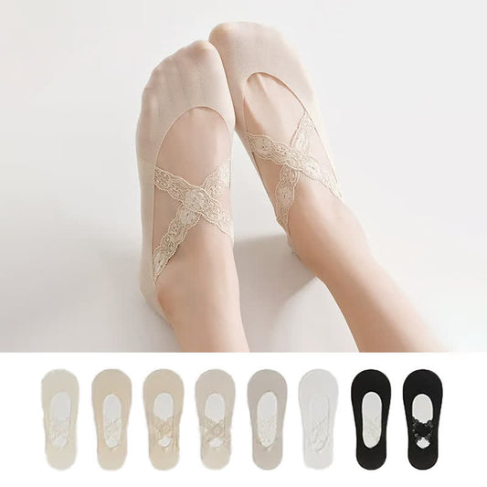 Plusock Lace No Show Breathable No Show Socks(3 Pairs) - image 0