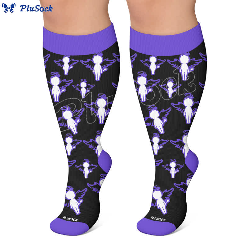 Plusock Plus Size Dark Fairy Compression Socks - image 6