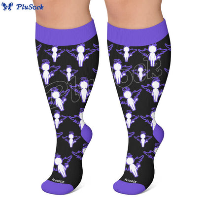 Plusock Plus Size Dark Fairy Compression Socks - image 6