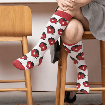 Plusock Plus Size Cherry Bow Cat Compression Socks - image 3