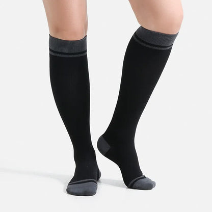 Plusock Plus Size Solid Color Sport Compression Socks - Black - XL - image 0
