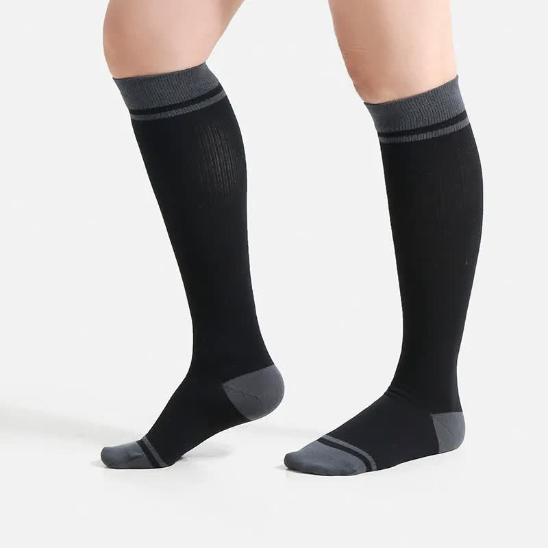 Plusock Plus Size Solid Color Sport Compression Socks - image 2