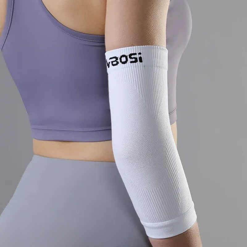 Plusock Breathable Sports Arm Elbow Sleeves - White - XL - image 3