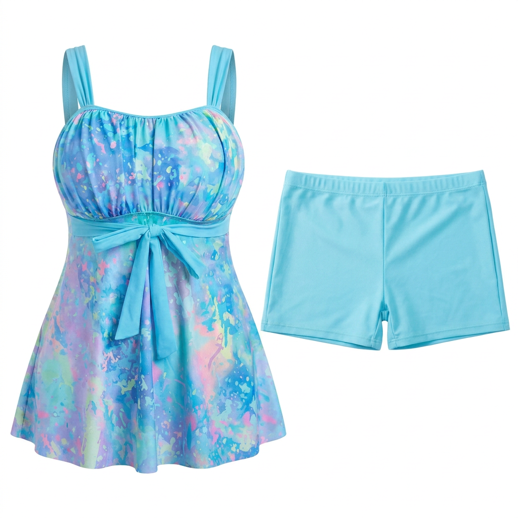 Plusock Tie‑Dye Two-Piece Swim Dress - image 6