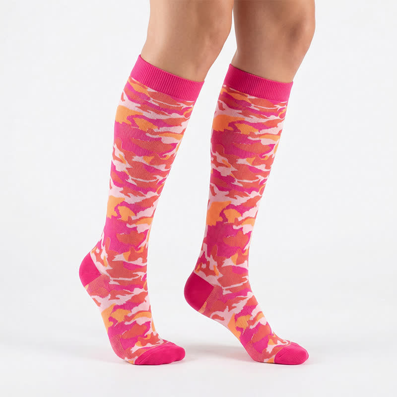 Plusock Blue Camo Compression Socks(3 Pairs) - Pink - S/M - image 2