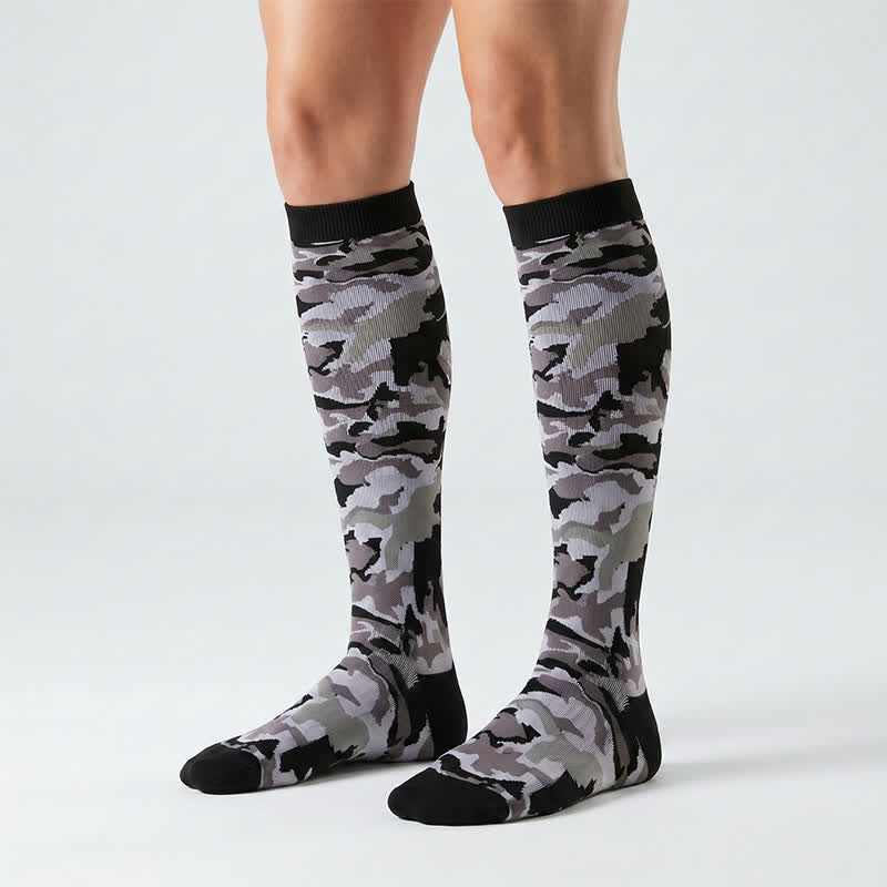 Plusock Blue Camo Compression Socks(3 Pairs) - Grey - S/M - image 1