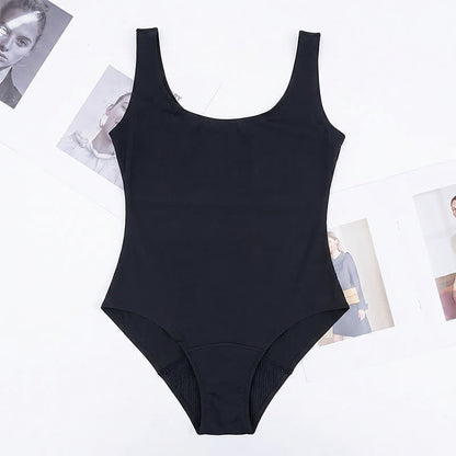 Plusock Minimal Scoop Neck One-Piece Swimsuit - Black - 2XL - image 6