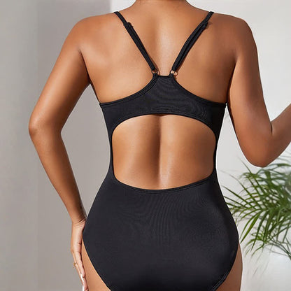 Plusock Minimalist Black One-Piece Swimsuit - image 1