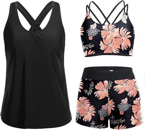 Plusock Sport Tankini Three-Piece Tankini Set - image 14