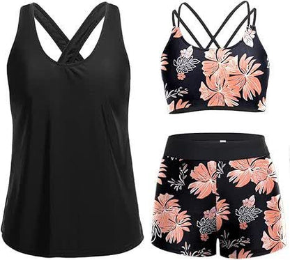 Plusock Sport Tankini Three-Piece Tankini Set - image 14