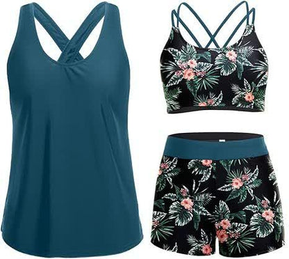 Plusock Sport Tankini Three-Piece Tankini Set - image 18